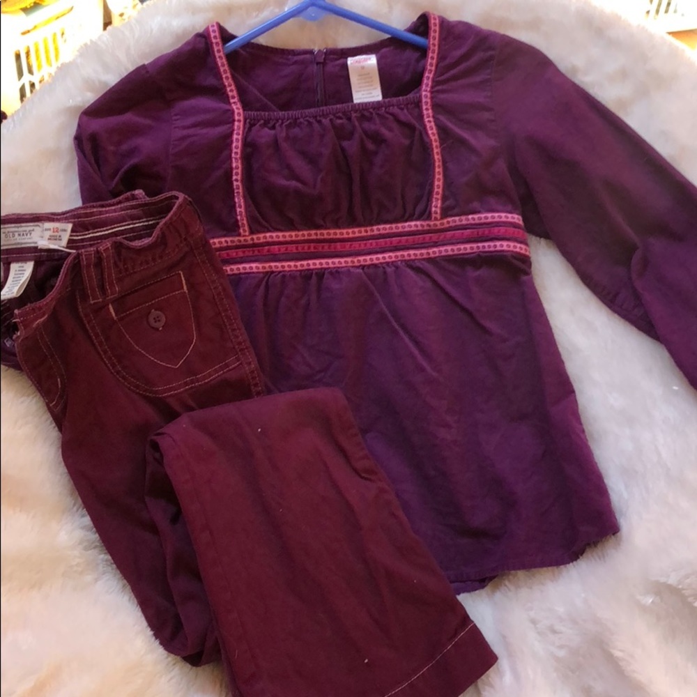 Vintage Gymboree Purple Corduroy Outfit
